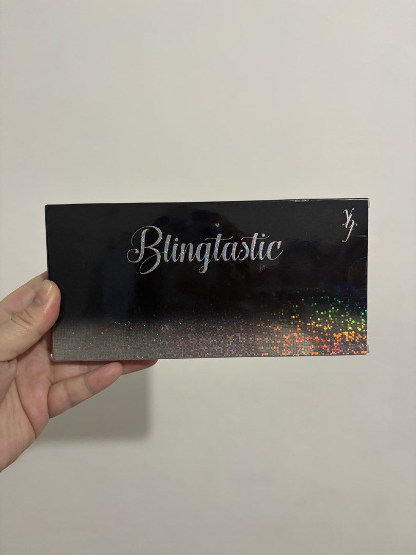 ybf Blingtastic Eyeshadow Palette (Category: Makeup) located in Valenzuela. Submitted by shopevrday (Listing ID 1468204286, Image 3). Description: Ybf Blingtastic eyeshadow palette in original box. Box is opened but the palette is guaranteed unused. Includes 12 neutral and warm shades ranging from shimmers to mattes, built-in mirror, and dual-ended brush. Shade names include diva, bashful, supermodel, runway, bronzified, show stopper, daring, gol