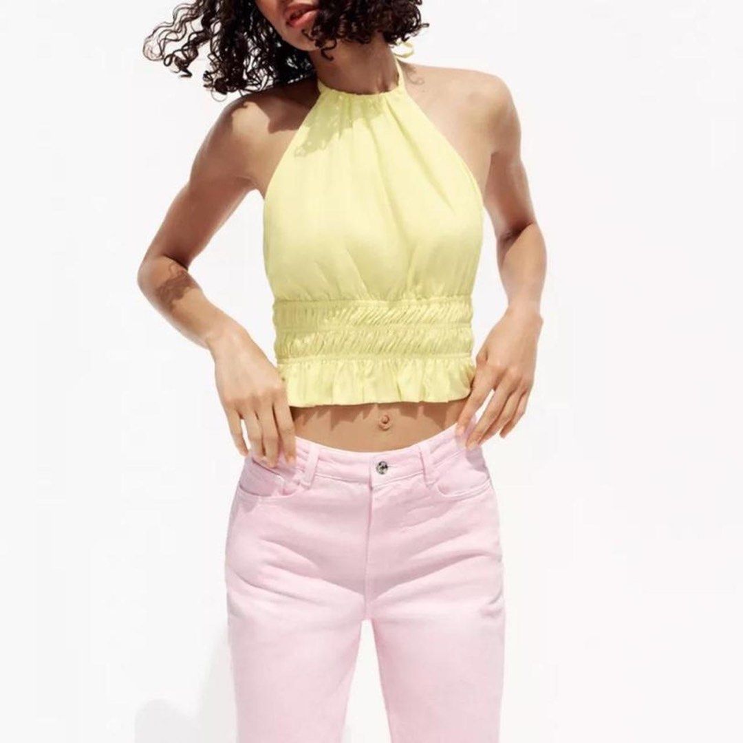 ZARA | Halter Top - Small (Category: Blouses) located in Roxas City. Submitted by elliesuite (Listing ID 1468236066, Image 1). Description: Read: LAST PRICE POSTED ‼️ NO WHEN WORN ‼️ NO MEASUREMENTS ‼️ Brand New with Tags Size: Small Self tie, garterized waistband SF c/o Buyer. (JRS Express ONLY ₱150 - no other courier) No grab/lala (not from the Metro) All sales are final. No REFUND. No return / exchange. .
