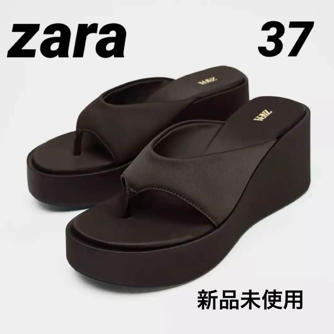 ZARA Satin Platform Sandals / Wedge (Category: Wedges) located in Mandaluyong City. Submitted by argdeclutter (Listing ID 1468161428, Image 1). Description: - Used 1x only - Size: 37 - Bought this for ₱3k+ RFS: Decluttering.