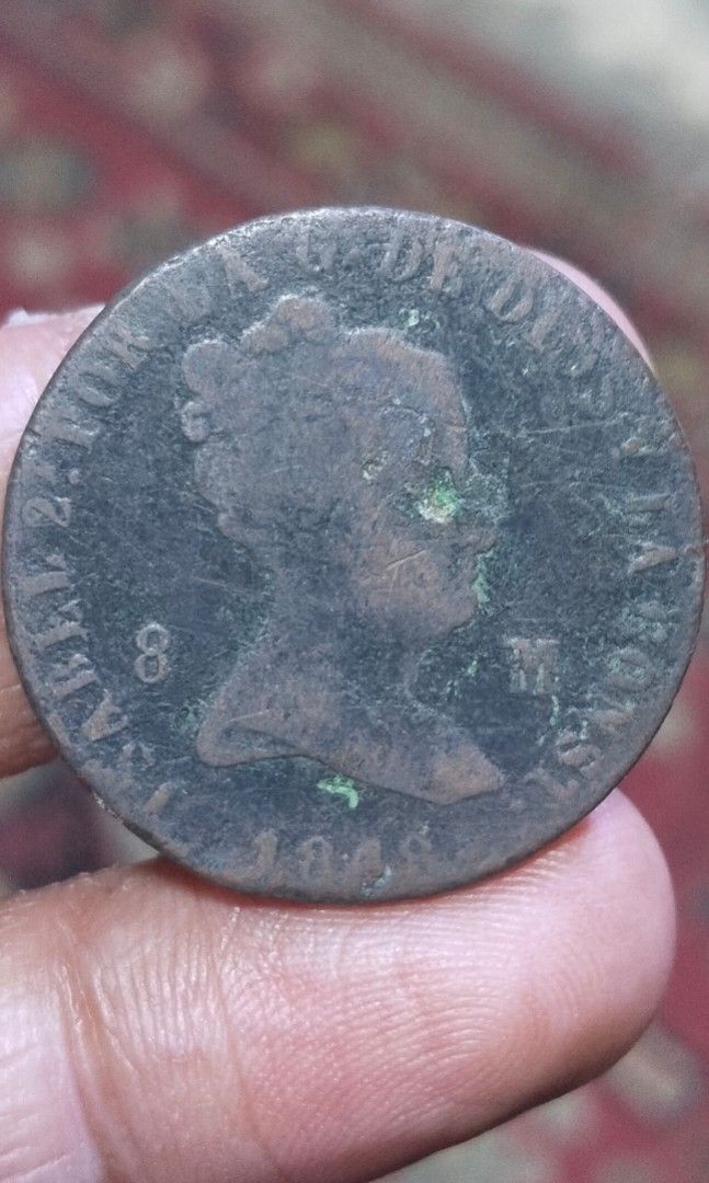1848 8 Maravedis (Category: Currency) located in Manila. Submitted by wildcrystal.3b537c (Listing ID 1468283528, Image 1). Description: .