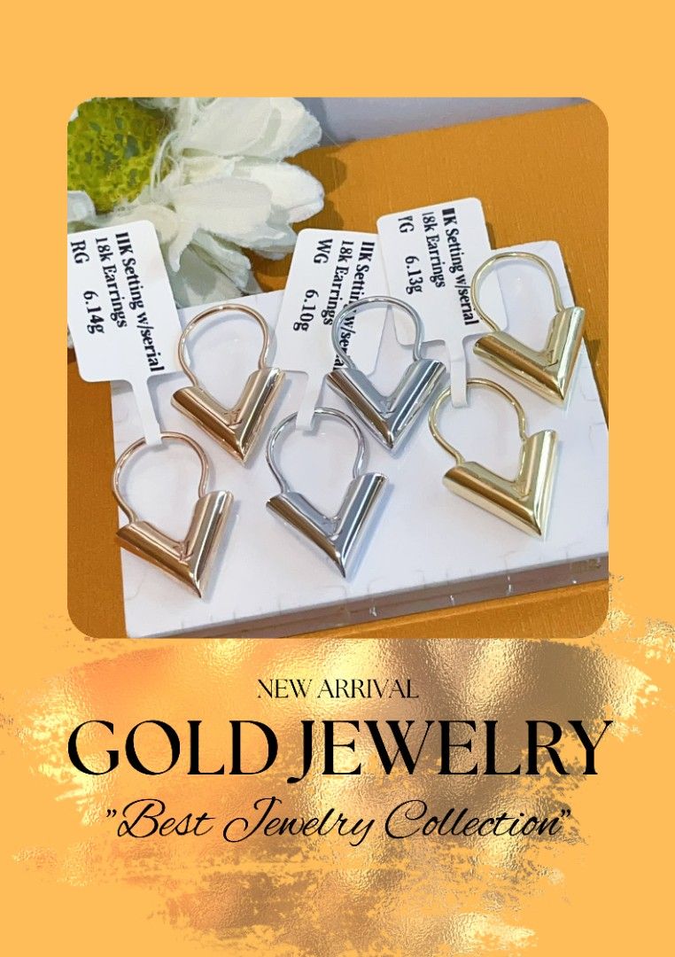 18k gold lv earrings hk setting (Category: Earrings) located in Manila. Submitted by luxesparks (Listing ID 1468357385, Image 1). Description: .