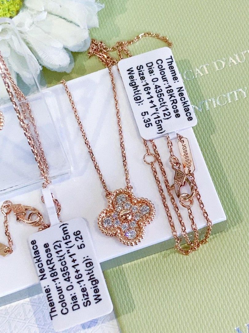 18k gold VCA diamond necklace hk setting (Category: Necklaces) located in Manila. Submitted by luxesparks (Listing ID 1468333705, Image 2). Description: .