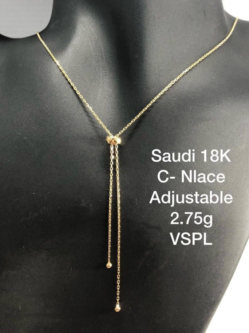 18k Saudi gold center necklaces (Category: Necklaces) located in Manila. Submitted by bhelgoldseller2ndaccount (Listing ID 1468288302, Image 1). Description: New!!✨New!!✨New!! Authentic 18k Saudi Golds 💯pawnable/naisasanla 💯with high appraisal rate 💯good investment 💯Direct supplier price 👉OPEN for resellers 🌺please take time to evaluate their actual sizes and grams 👉Best panggift for all occasions ✅ Sold per grams not per piece Kya lowest 