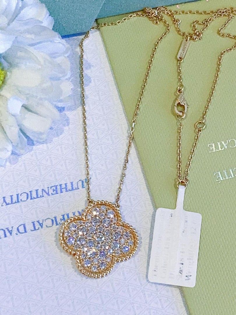 18k yg VCA diamond necklace hk setting (Category: Luxury Accessories) located in Manila. Submitted by luxesparks (Listing ID 1468352788, Image 1). Description: .