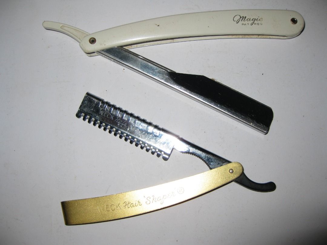 1970's Weck Hair Shaper & Magic Straight Razor (Category: Vintage Collectibles) located in Baguio. Submitted by mrbrunno (Listing ID 1468304566, Image 1). Description: 1970's Weck Hair Shaper & Magic Straight Razor Weck Made in USA Magic Made in Italy Both been packed away & are in excellent usable condition 550p for pair...