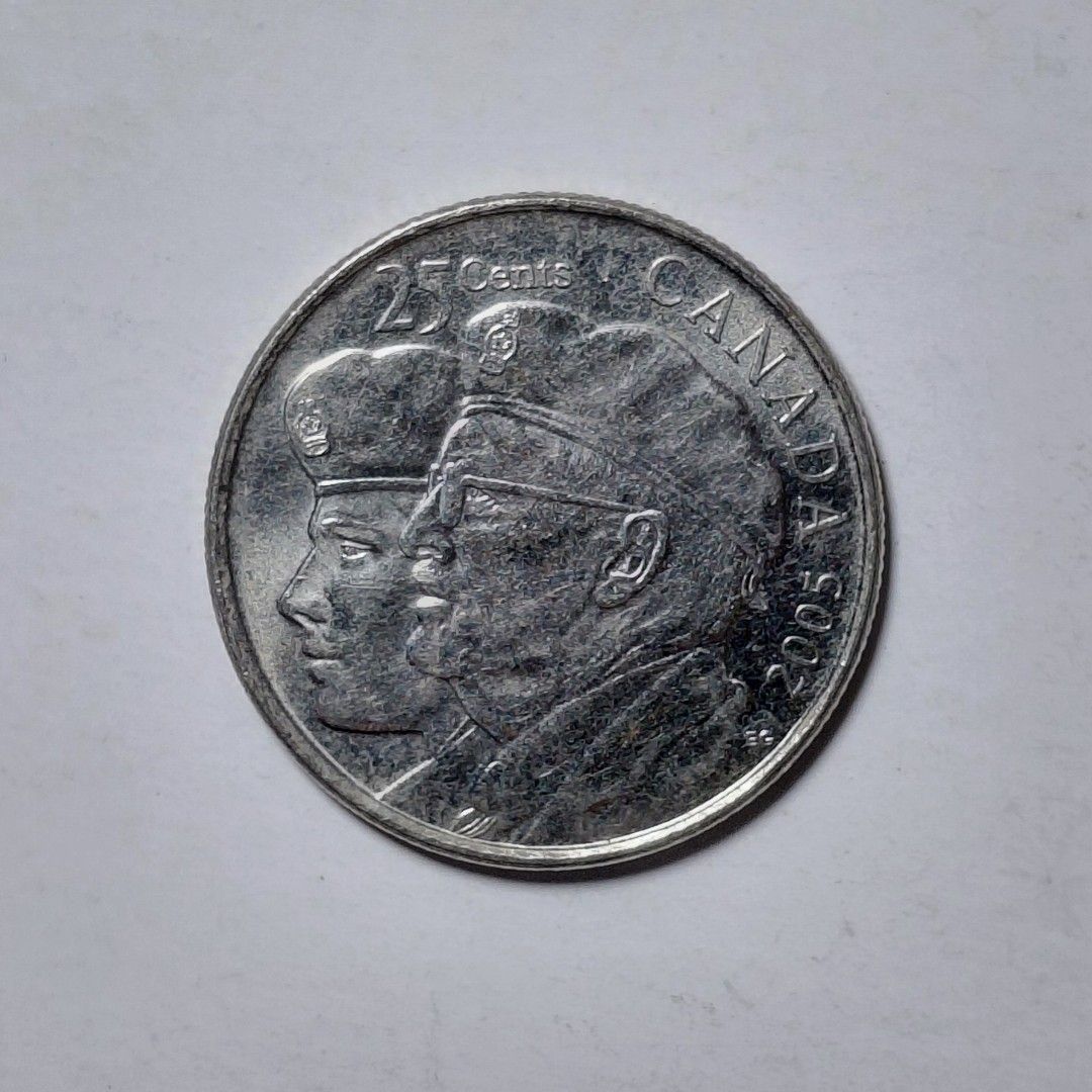 2005 Canada Commemorative 25 Cent Coin (Veterans) (Category: Currency) located in Tagbilaran City. Submitted by bennycollectibles (Listing ID 1468304491, Image 1). Description: •Add an additional 150 for shipping.