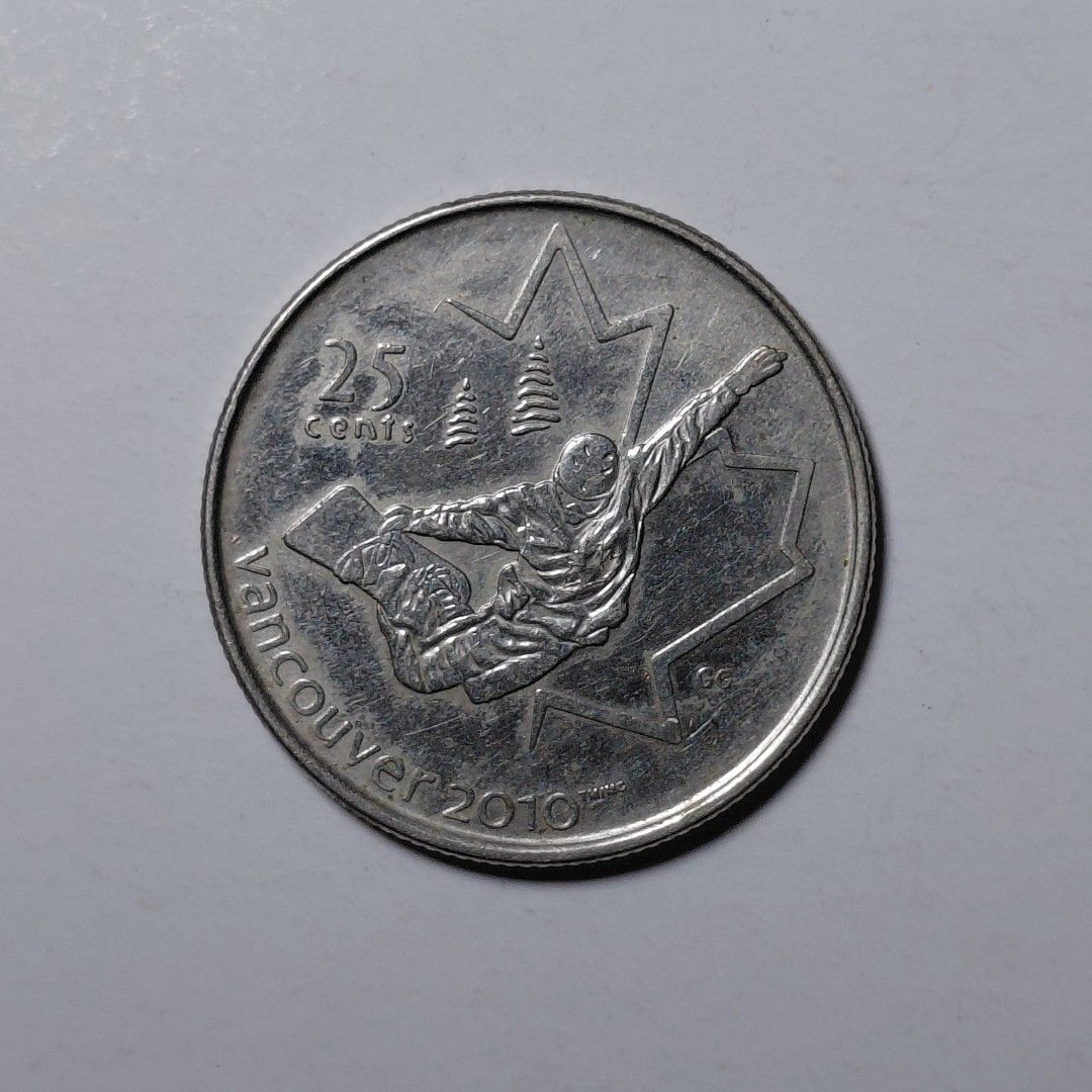2008 Canada Commemorative 25 Cent Coin (Snowboarding) (Category: Currency) located in Tagbilaran City. Submitted by bennycollectibles (Listing ID 1468304925, Image 1). Description: •Add an additional 150 for shipping.