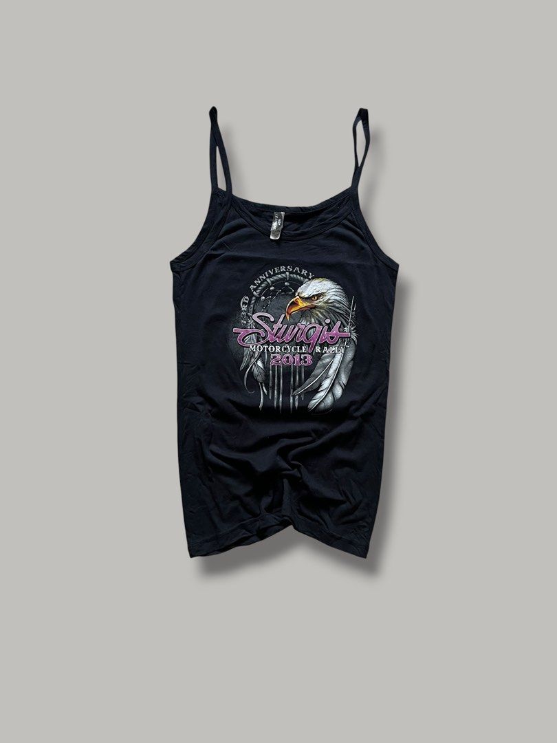 2013 Sturgis Tank Top (Category: Sleeveless) located in Cebu City. Submitted by dip.thrift (Listing ID 1468459843, Image 1). Description: ▫️Official Tag ▫️Small (15x22.5) ▫️Issue: None ▫️Color Rate: 10/10 ▫️Condition: 10/10.