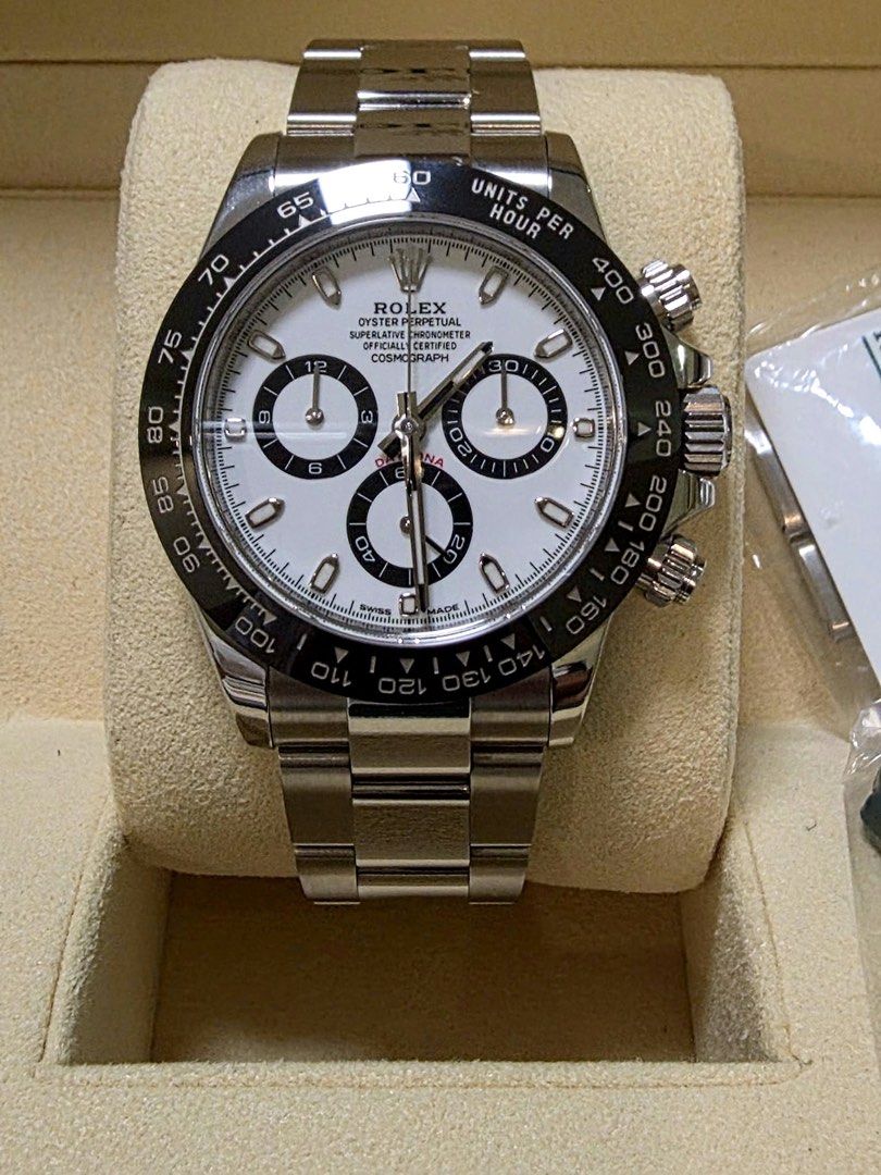 2021 Rolex Daytona Panda (Category: Luxury Watches) located in Manila. Submitted by luke_estorca (Listing ID 1468430329, Image 3). Description: Rolex Daytona Reference no. 116500LN Model year 2021 Mint condition : 9.8/10 Complete papers box etc Personal own.