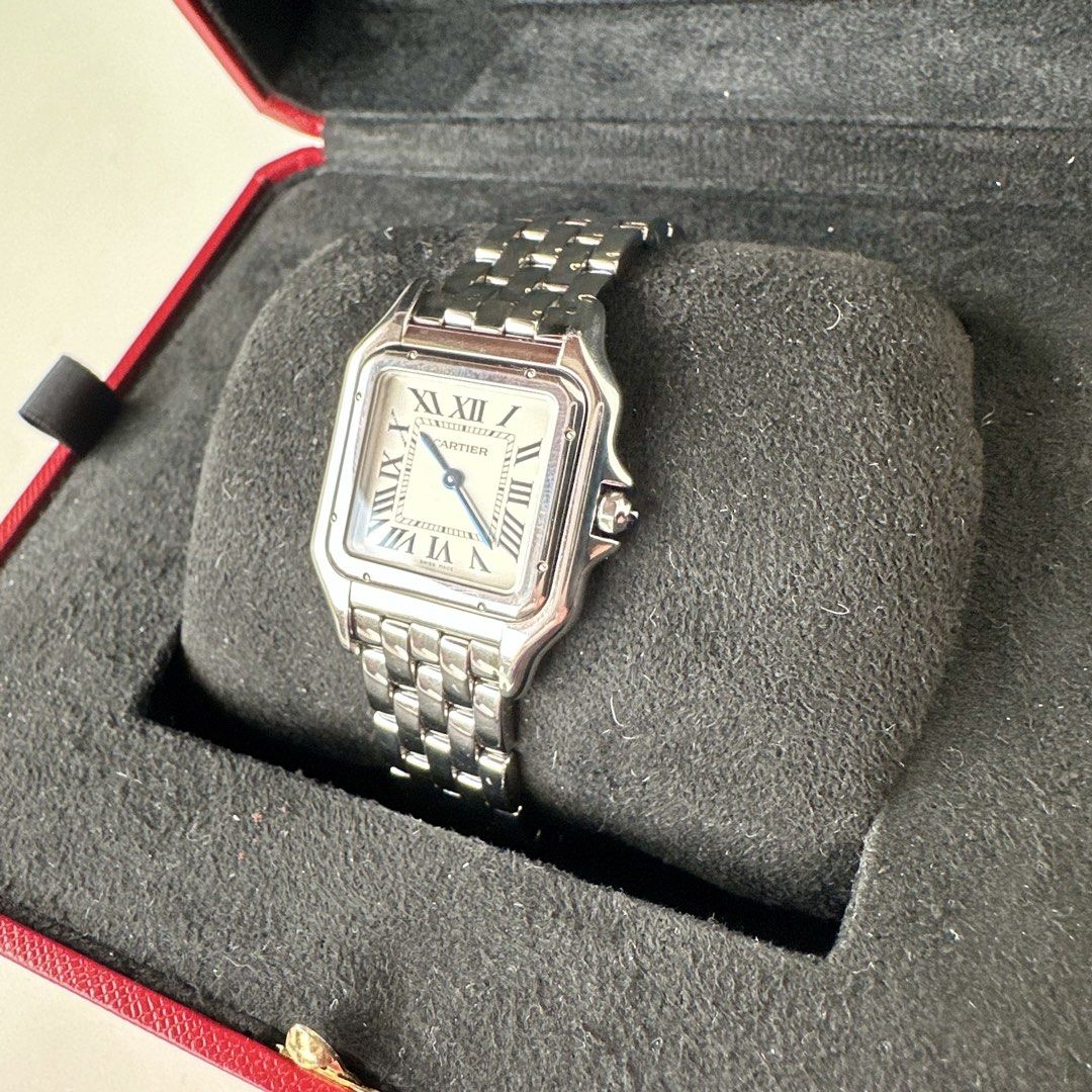 2023 Cartier Panthere Medium (Category: Luxury Watches) located in Cavite. Submitted by hikari_2020 (Listing ID 1468446231, Image 2). Description: CARTIER PANTHERE MEDIUM Highly sought after. Rare piece. REFERENCE: WSP0007 Year 2023 COMPLETE SET: box, paper bag, authenticity card, manual, links Good as new condition, expect hairline scratches Open for offers and authentication.
