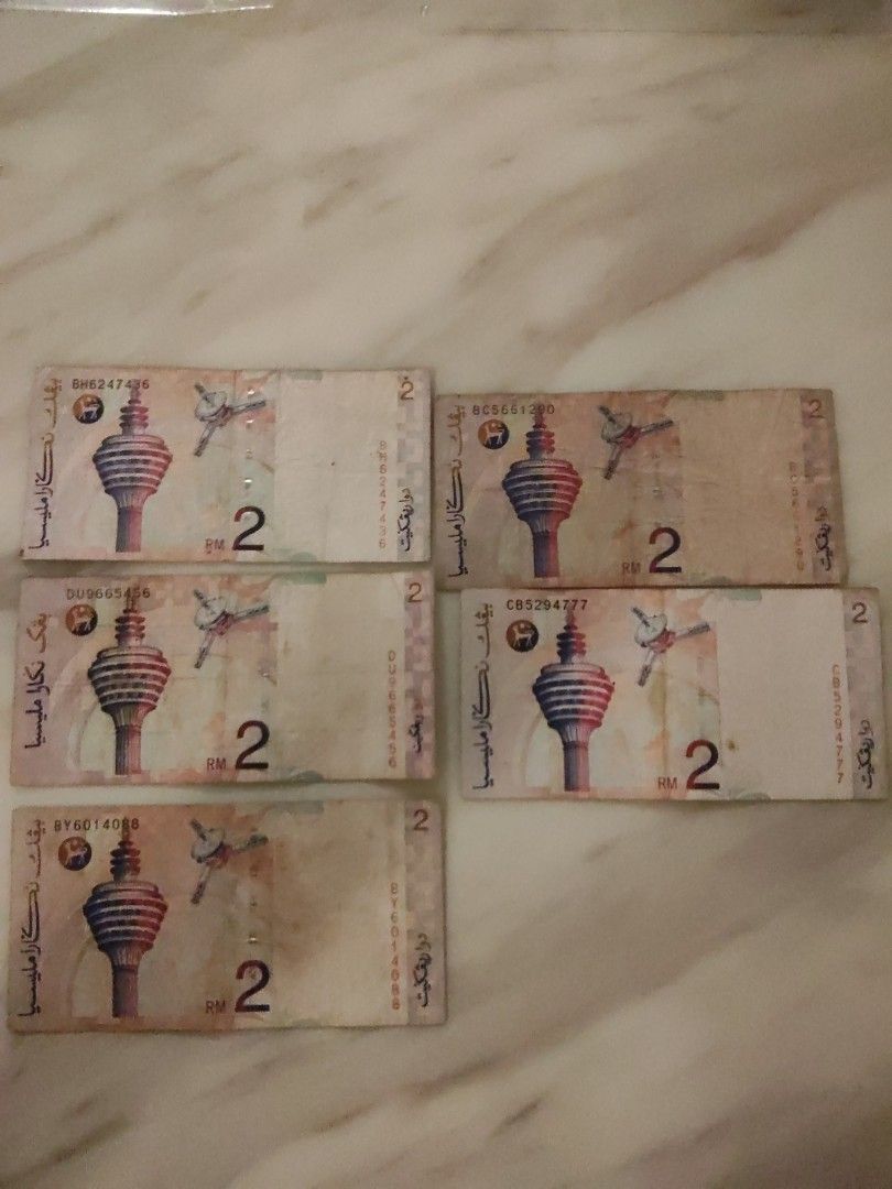 2 Malaysian Ringgit notes (Category: Currency) located in Singapore. Submitted by ricen (Listing ID 1468438121, Image 2). Description: .