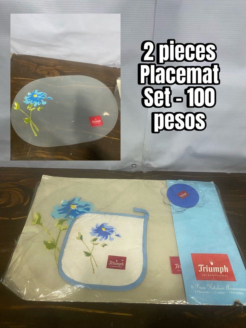 2pcs Placemat (Category: Other Kitchenware & Tableware) located in Manila. Submitted by dealrack (Listing ID 1468446805, Image 1). Description: .