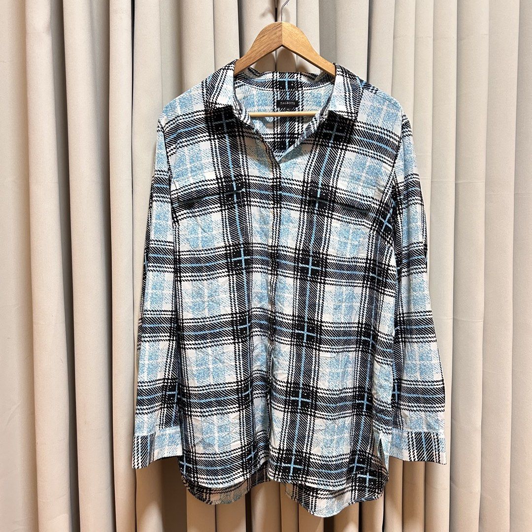 2XL Talbots Blue Plaid Longsleeves (Category: Longsleeves) located in Rizal. Submitted by from99abovecloset (Listing ID 1468402158, Image 1). Description: CODE:187 Size:2XL Armhole (laid flat):11” Bust (around): 50” Length (laid flat): 32” Soft poly | loose | like new.