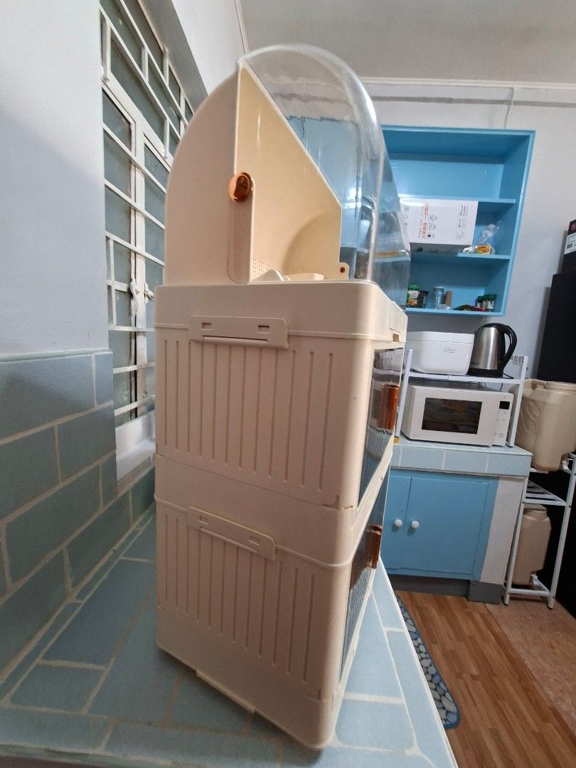3 Layer Dish Rack with cover (Category: Food Organization & Storage) located in Quezon City. Submitted by pauleenvenus (Listing ID 1468398463, Image 3). Description: Dimension: Length - 39.5cm Width - 26.5cm Height - 74.5cm ❌️NO COD❌️ ❕️STRICTLY PAYMENT FIRST❕️ No issues, please check photos MOP: BDO, BPI, Maribank or Gcash Book your own Lalamove rider AFTER payment Loc: Don Antonio South Gate, QC.