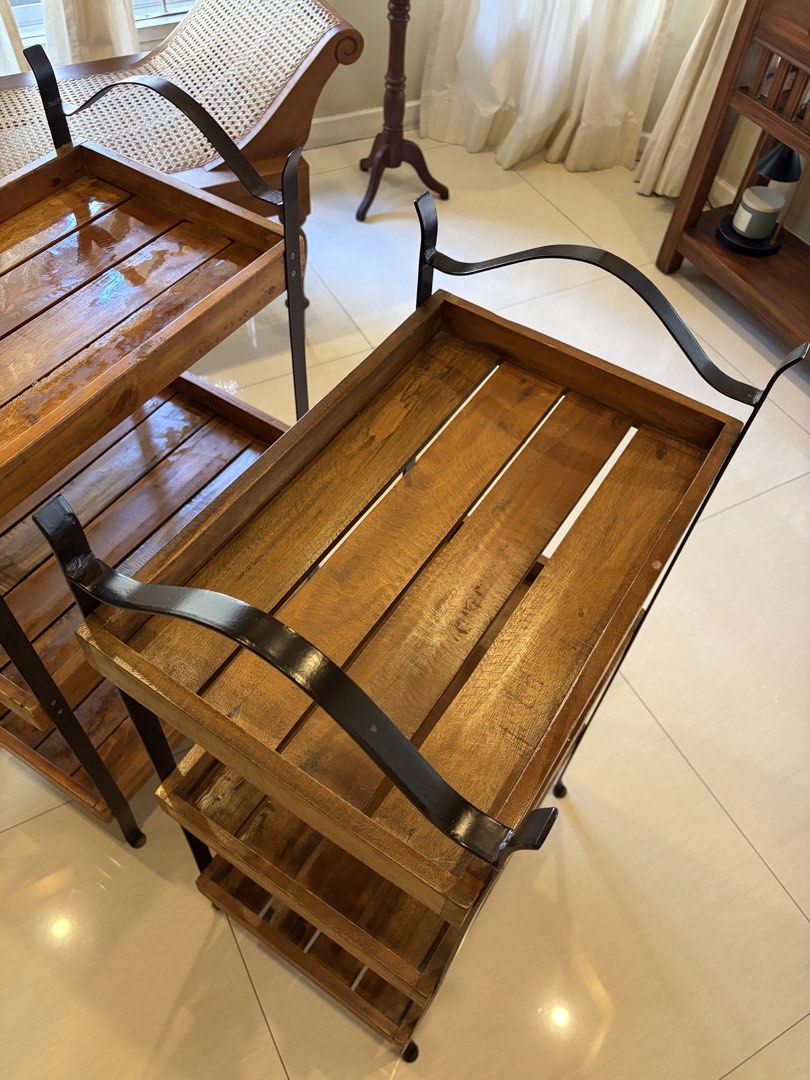 3-Tier Wooden Display Rack (Category: Shelves, Cabinets & Racks) located in Las Pinas. Submitted by brianavergara (Listing ID 1468306911, Image 2). Description: (₱4,000 for both, ₱2,500 for one) L: 19.25 inches W: 18.5 inches H: 37.875 inches *If opt for shipping, courier must be shouldered by buyer.