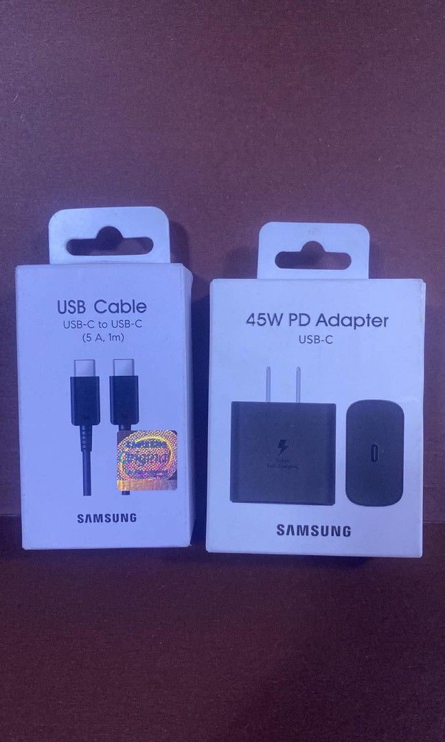 45W ADAPTER USB-C & CABLE CHARGER (Category: Chargers & Cables) located in Manila. Submitted by milasgadgetph (Listing ID 1468370091, Image 1). Description: .