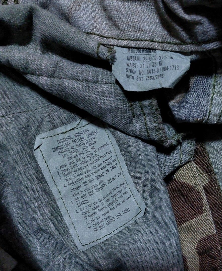 '86 Woodland Combat Trousers (Category: Trousers) located in Baguio. Submitted by wagwagan_001 (Listing ID 1468391071, Image 2). Description: Good as new Medium Regular W: 31 - 35 L: 43 *pwedeng pwede sa maselan*.