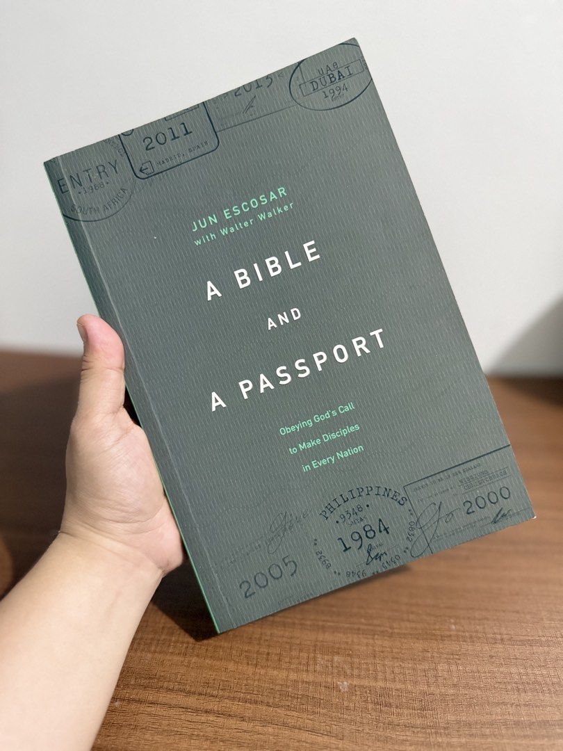 A Bible and a Passport by Jun Escosar (Category: Religion Books) located in Tanza. Submitted by vibrant.joy (Listing ID 1468380824, Image 3). Description: - Title: Global church planting and missionary work book by Jun Escosar with Walter Walker - Publisher: Every Nation Productions - ISBN: 978-0-9752848-4-1 - Format: Paperback, clean copy with zero wear on cover and pages - Features: Explores missions across multiple nations + includes a discuss