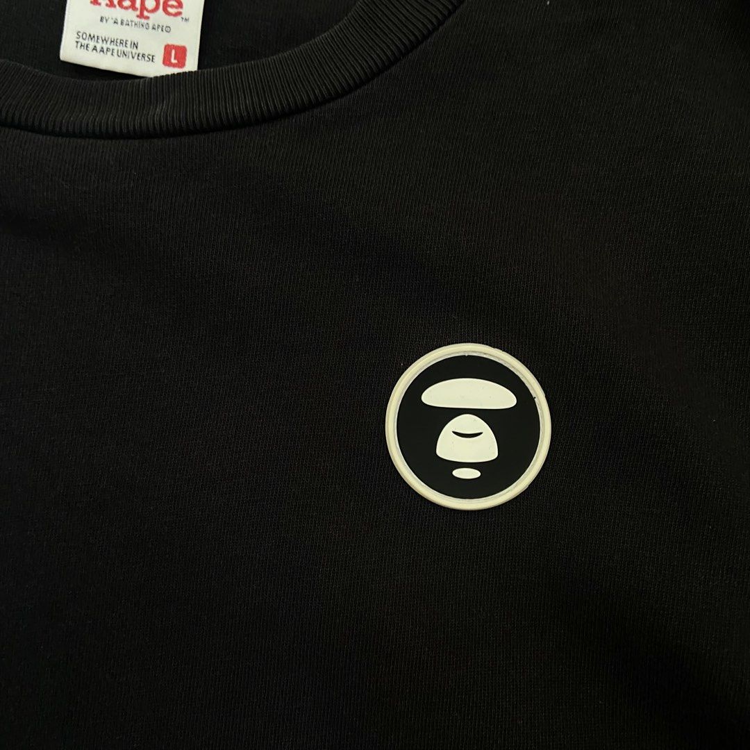 AAPE RUBBERISE CHEST LOGO BLACK TSHIRT (Category: Tshirts & Polo Shirts ) located in Manila. Submitted by ivan_carbungco (Listing ID 1468452586, Image 3). Description: AAPE RUBBERISE CHEST LOGO BLACK TSHIRT 23.5 by 27 GOOD CONDITION NEED WASH CONPLETE TAGS ₱800 CLAIM.