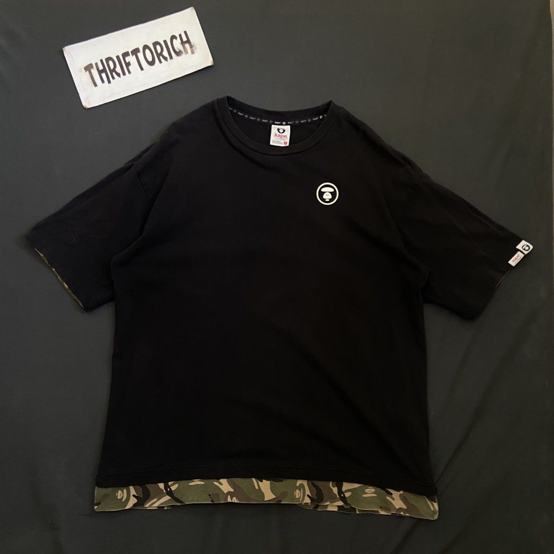 AAPE RUBBERISE CHEST LOGO BLACK TSHIRT (Category: Tshirts & Polo Shirts ) located in Manila. Submitted by ivan_carbungco (Listing ID 1468452586, Image 1). Description: AAPE RUBBERISE CHEST LOGO BLACK TSHIRT 23.5 by 27 GOOD CONDITION NEED WASH CONPLETE TAGS ₱800 CLAIM.