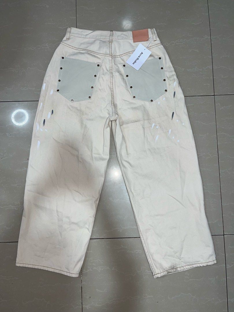 Acne Studios Paint Splatter (Category: Luxury Apparel) located in Manila. Submitted by jiroo.az (Listing ID 1468385066, Image 3). Description: Waist: 76 cm Hips: 120 cm Length: 116 cm Super Baggy.