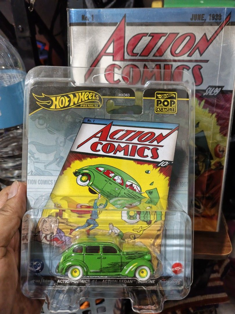 Action Comics #1 (Category: Comics & Manga) located in Antipolo. Submitted by makasalanan (Listing ID 1468326137, Image 1). Description: - Sold as set - Good for display - Action comics #1 (Facsimile Foil Variant) oversized comic - Hot wheel pop culture included - Near mint / Mint Condition.