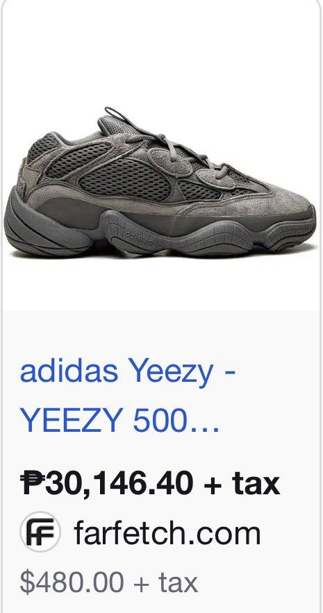 Adida Yezzy 500 (Category: Sneakers & Footwear) located in San Fernando. Submitted by gbagscollection (Listing ID 1468411124, Image 2). Description: No issue Sign of use Maganda pa .