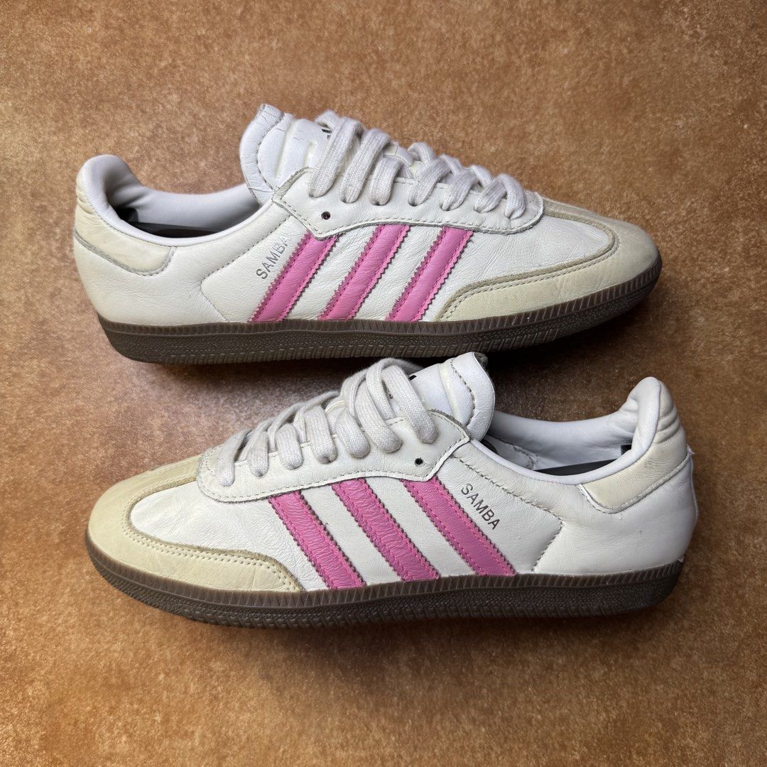 ADIDAS SAMBA (Category: Sneakers) located in Panabo. Submitted by shoerarefinds (Listing ID 1468417927, Image 1). Description: ADI SAMBA “pink” SIZE: US 7½/ UK 7/ FR 40⅔/ JPN 255/ CHN 250 Good Condition, replace tongue LOCATION: PANABO CITY, DAVAO DEL NORTE, 8105 2200 FREESHIPPING .