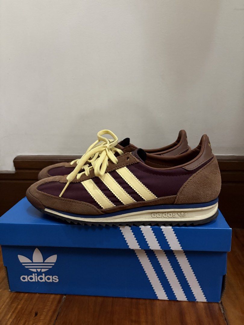 Adidas SL 72 OG W (Category: Sneakers) located in San Pedro. Submitted by af.hrc (Listing ID 1468416675, Image 1). Description: - Model: Adidas SL 72 OG Women's Sneakers - Colorway: Maroon / Almyel / Prebrn with pale yellow stripes and laces - Inclusions: Comes with original box - RFS: decluttering .