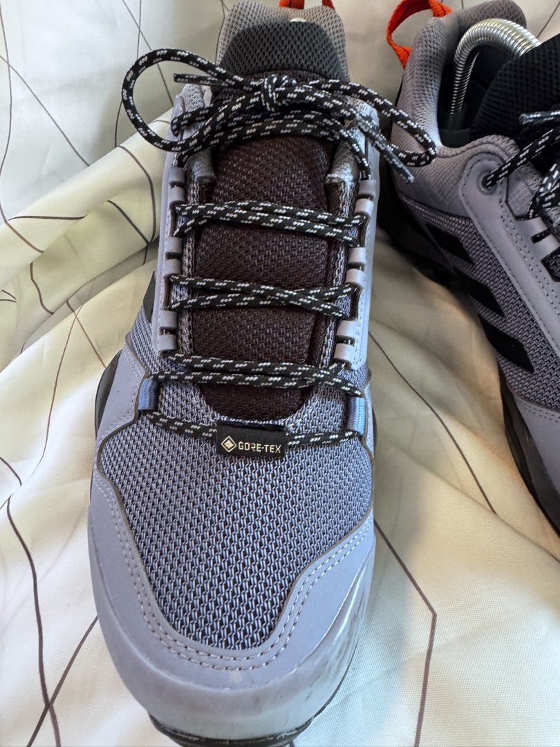 Adidas Terrex Gore-Tex Trail Running Shoes (Category: Sneakers) located in La Trinidad. Submitted by toronnie22 (Listing ID 1468333882, Image 2). Description: Adidas trek shoes In very good condition NO ISSUE NO ISSUE Spikes in 95% life SIZE ON TAG: 9 us COLOR : light blue black COLOR RATE :10/10 2500 plus shipping fee Baguio location Open for video call for legitimacy purposes Ship via j&t - Brand/Model: Adidas Terrex Hiking & Trail Running Shoe