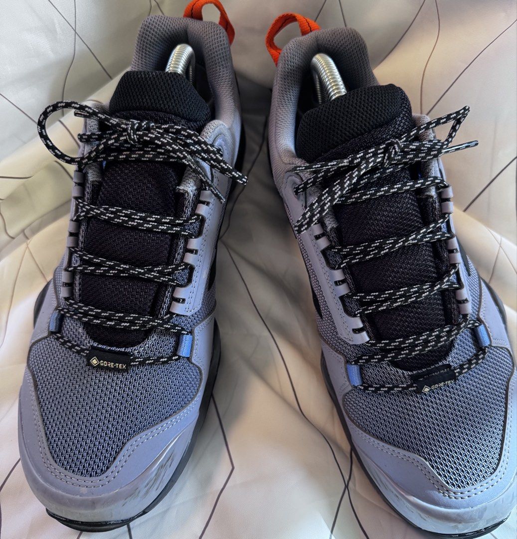 Adidas Terrex Gore-Tex Trail Running Shoes (Category: Sneakers) located in La Trinidad. Submitted by toronnie22 (Listing ID 1468333882, Image 1). Description: Adidas trek shoes In very good condition NO ISSUE NO ISSUE Spikes in 95% life SIZE ON TAG: 9 us COLOR : light blue black COLOR RATE :10/10 2500 plus shipping fee Baguio location Open for video call for legitimacy purposes Ship via j&t - Brand/Model: Adidas Terrex Hiking & Trail Running Shoe