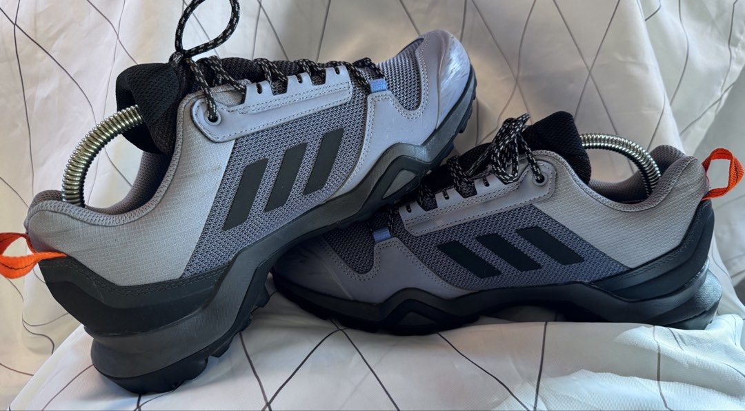 Adidas Terrex Gore-Tex Trail Running Shoes (Category: Sneakers) located in La Trinidad. Submitted by toronnie22 (Listing ID 1468333882, Image 3). Description: Adidas trek shoes In very good condition NO ISSUE NO ISSUE Spikes in 95% life SIZE ON TAG: 9 us COLOR : light blue black COLOR RATE :10/10 2500 plus shipping fee Baguio location Open for video call for legitimacy purposes Ship via j&t - Brand/Model: Adidas Terrex Hiking & Trail Running Shoe