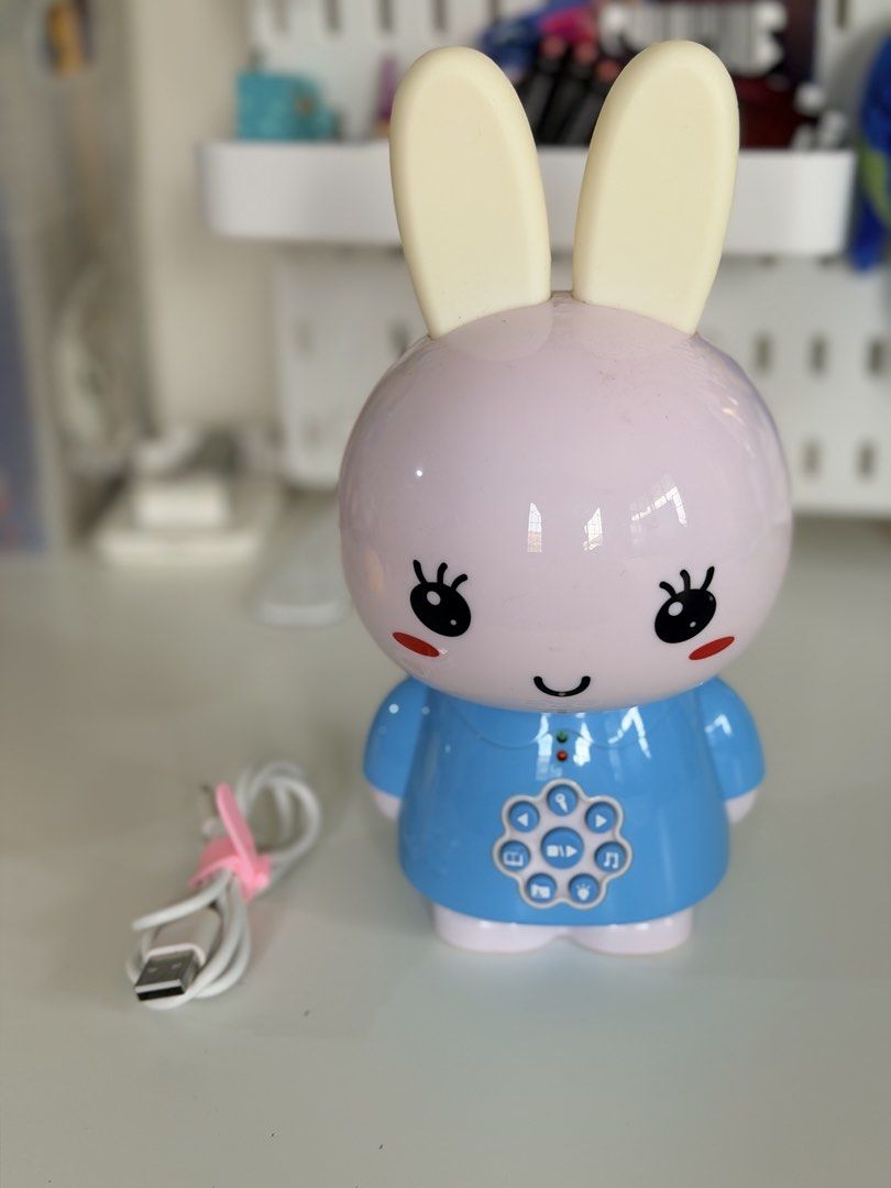 Alilo Original Honey Bunny - Blue (Category: Infant Playtime) located in Paranaque City. Submitted by sweetiesarah01 (Listing ID 1468352073, Image 1). Description: Alilo Bunny Blue Inclusions: Bunny and Wire ❌ No Box Flaw: chipped button but doesn’t affect usage (please see photo).