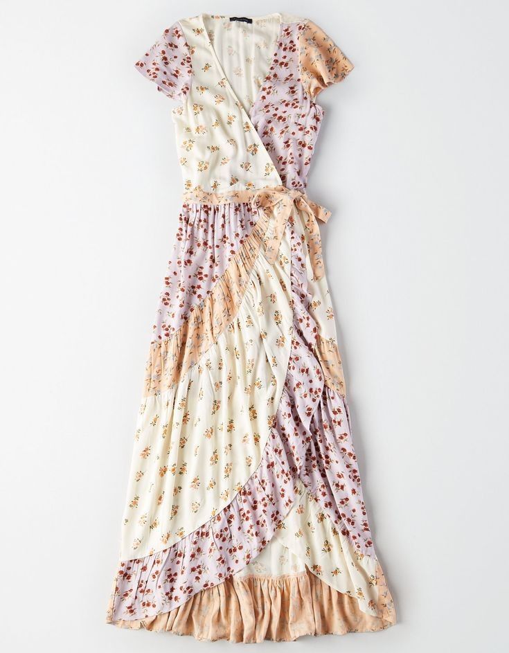 AMERICAN EAGLE MIXED FLORAL PATCH MAXI WRAP DRESS (Category: Dresses) located in San Pedro. Submitted by cyanide.slug.cat (Listing ID 1468433984, Image 1). Description: xs-s 26-28" waist 52" length (back, longest).