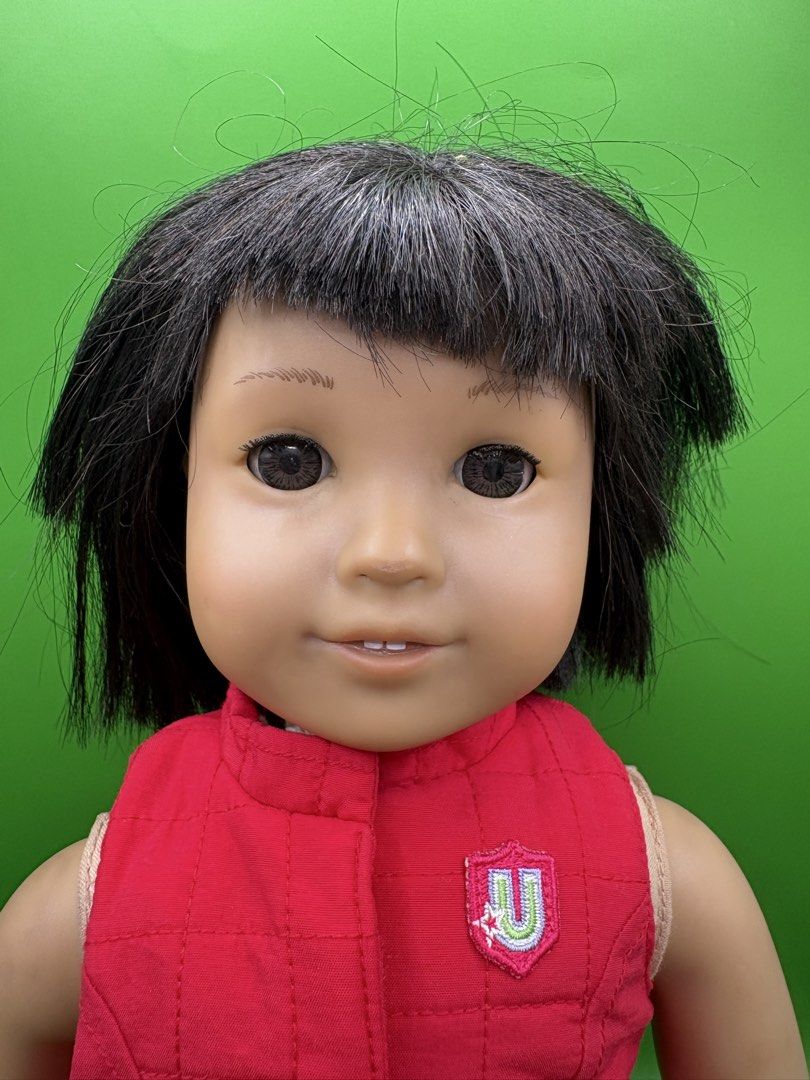 American girl doll (Category: Action & Battle Toys) located in Echague. Submitted by tentenheartph (Listing ID 1468337812, Image 2). Description: Preloved from US What you see is what you get Some minor scratches on her nose and some in cheeks Cut hair No bite Original American girl doll clothes No body stitches Please manage your expectations Buy at your own risk .