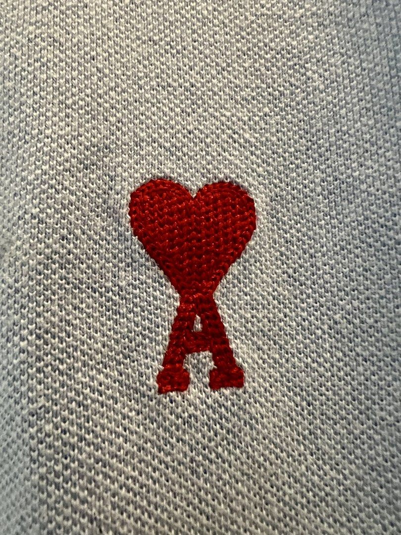 AMI De Coeur polo shirt, (Category: Luxury Apparel) located in Quezon City. Submitted by yassismom (Listing ID 1468306867, Image 2). Description: used once good as brand new sz L fits M to L guaranteed authentic (note: I cut the side tag bcoz it felt itchy), brand new retails 15K+.