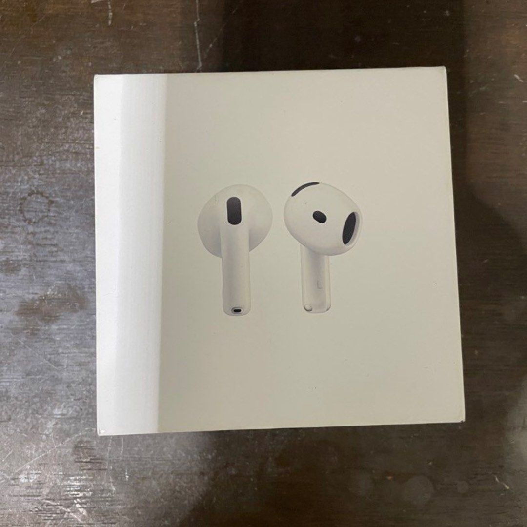 Apple AirPods (4th Gen) - Non-ANC (Category: Portable Audio Accessories) located in Quezon City. Submitted by ponk.ans (Listing ID 1468312731, Image 1). Description: Apple Airpods (4th Generation) - Non-ANC. Original, bought from the US in December 2025 but no more receipt. Warranty expires December 17, 2026. Charging by USB-C cable. No issues. No history of repairs. As if new. Current SRP for brand new is P8,490 but selling for P6,000 (case and 
