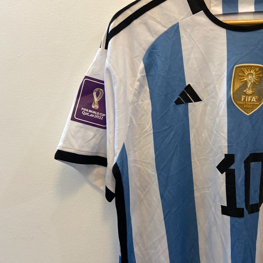 Argentina Jersey (Category: Tshirts & Polo Shirts ) located in Mabalacat. Submitted by alternativegooods (Listing ID 1468443348, Image 3). Description: Measurements (inches) width length ★ Color may vary slightly due to lighting. ★ Manage your expectations, these are pre-loved/thrifted items. ★ Ship via J&T Express & Lalamove..