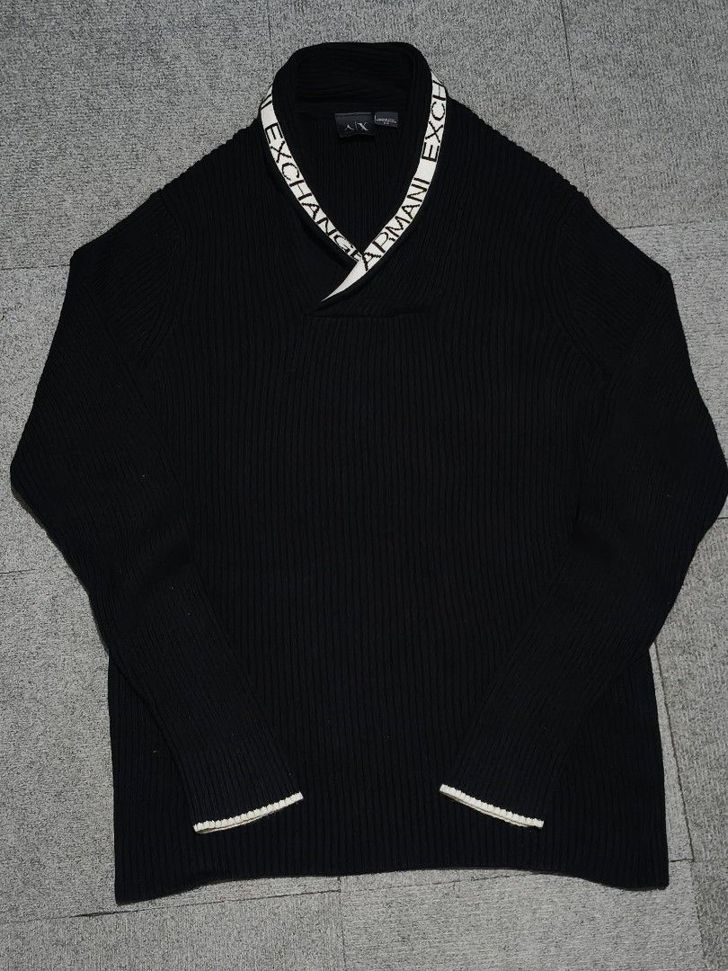 Armani Exchange ribbed knit pullover sweater (Category: Coats, Jackets and Outerwear) located in La Trinidad. Submitted by beenaged (Listing ID 1468288108, Image 1). Description: - Armani Exchange ribbed knit pullover sweater - size medium - dimension 21 armpit to armpit 28 shoulder to hem - excellent to good as new condition - price 1,580 - location Baguio City - shipping nationwide .