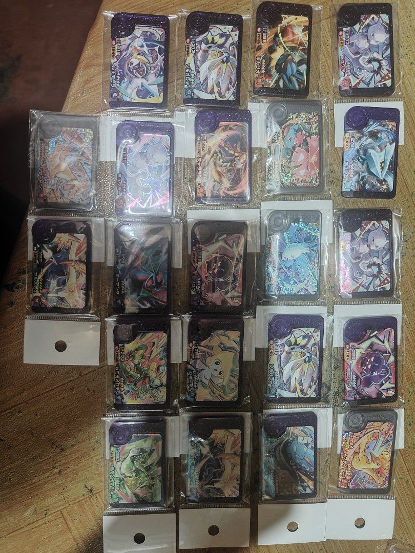Assorted characters (Category: Raw Singles) located in Manila. Submitted by wuxue998 (Listing ID 1468334746, Image 1). Description: All are brand new 5-star cards Brand new and sealed. Rare cards — all 5-star cards ✅ FOR SALE: 22pcs Pokemon Ga-Ole 5-Star Cards - Sealed / Unused Rush sale! 22 cards all 5-star rarity, all sealed with plastic. Includes: Mewtwo & Mew, Jirachi, Solgaleo, Lunala, Lugia, Hoopa, Garchomp, Venusaur, Kyurem etc. All Grade 