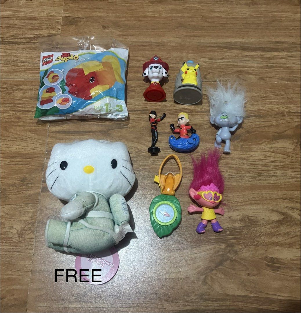 Assorted toys bundle (Category: Kids Toys) located in Balanga. Submitted by momstyle.ph (Listing ID 1468369829, Image 1). Description: Assorted toys and collectibles bundle Free hello kitty .