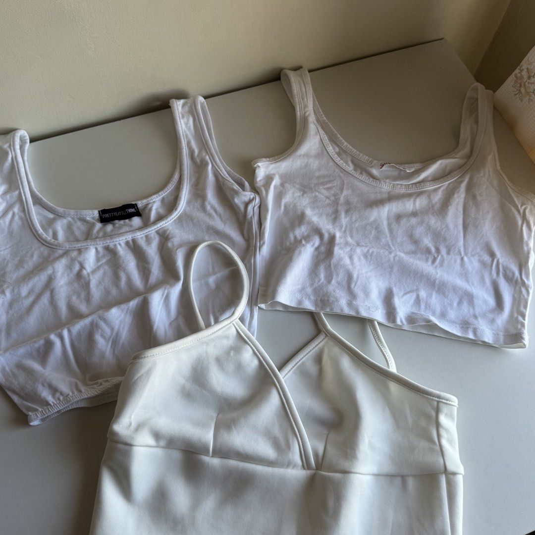 Assorted White Crop Tops (Category: Sleeveless) located in Santa Rosa. Submitted by ceyllective (Listing ID 1468470001, Image 1). Description: bundle.