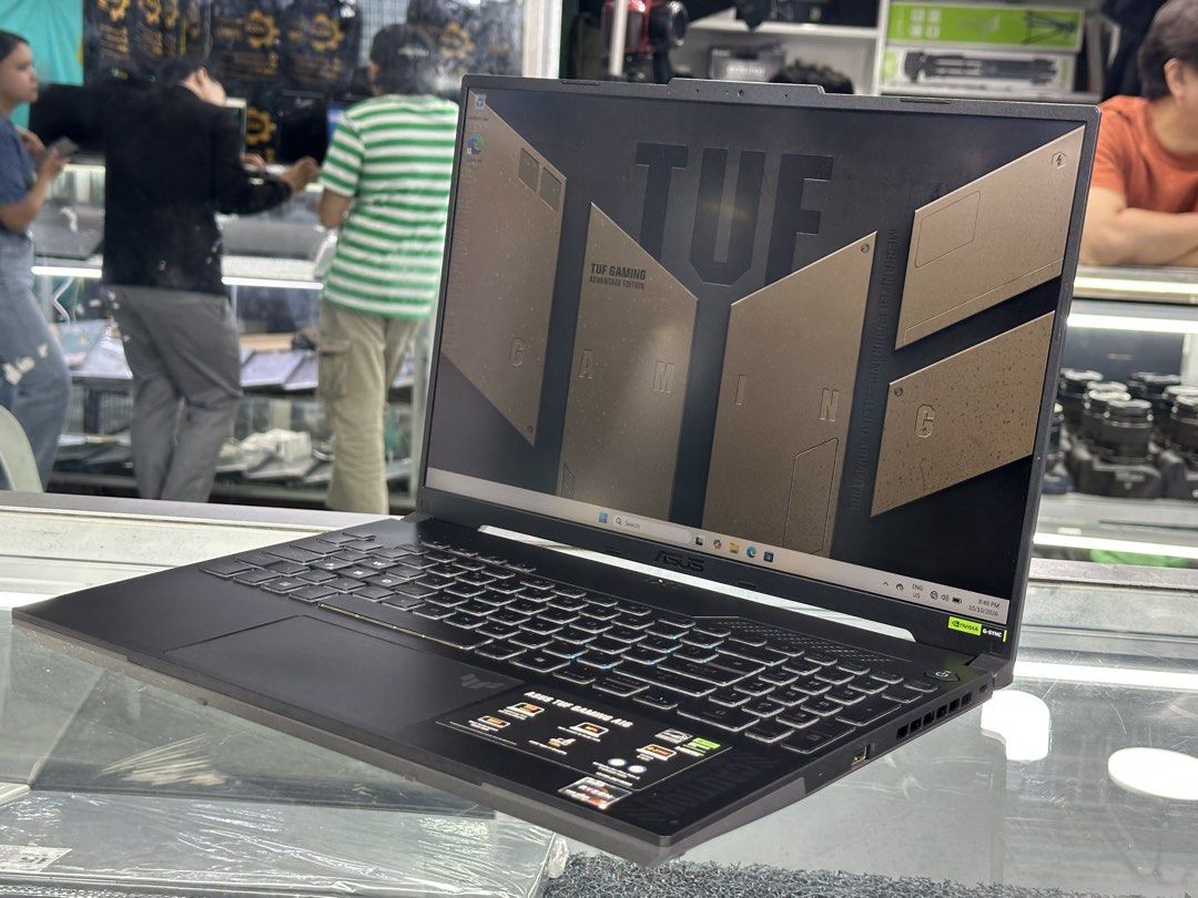 Asus TUF Gaming A16 FA507NUR (Category: Laptops & Notebooks) located in Manila. Submitted by norhansarip (Listing ID 1468377938, Image 2). Description: Asus TUF Gaming A16 FA507NUR AMD Ryzen 7 7435HS 16GB RAM 512GB SSD, 6GB NVIDIA GeForce RTX 4050 15-inch 1080p FHD IPS Display 144Hz Backlit Keyboard Quick Specs - Processor: AMD Ryzen™ 7 7435HS (8 cores, 16 threads, up to 4.5 GHz boost) - Memory: 16GB DDR5-4800 SO-DIMM (upgradeable up to 64GB) - S