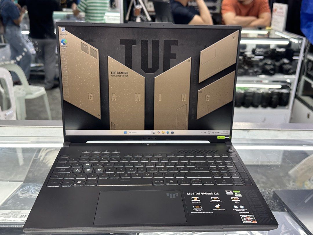 Asus TUF Gaming A16 FA507NUR (Category: Laptops & Notebooks) located in Manila. Submitted by norhansarip (Listing ID 1468377938, Image 1). Description: Asus TUF Gaming A16 FA507NUR AMD Ryzen 7 7435HS 16GB RAM 512GB SSD, 6GB NVIDIA GeForce RTX 4050 15-inch 1080p FHD IPS Display 144Hz Backlit Keyboard Quick Specs - Processor: AMD Ryzen™ 7 7435HS (8 cores, 16 threads, up to 4.5 GHz boost) - Memory: 16GB DDR5-4800 SO-DIMM (upgradeable up to 64GB) - S