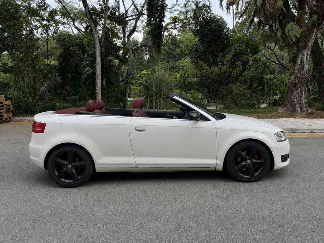 Audi A3 Cabriolet 1.8 TFSI S-tronic (A) (Category: Used Cars) located in Singapore. Submitted by carousell_certified_partners (Listing ID 1462858232, Image 2). Description: Original stock engine! No modification! Fully functional auto-folding soft-top! Good condition! 100% full loan available! Cheapest and lowest depreciation in the market! 1 of only 6 dealers in singapore to be awarded roll of honor by SGCM! Buy with confidence! In-house loan or