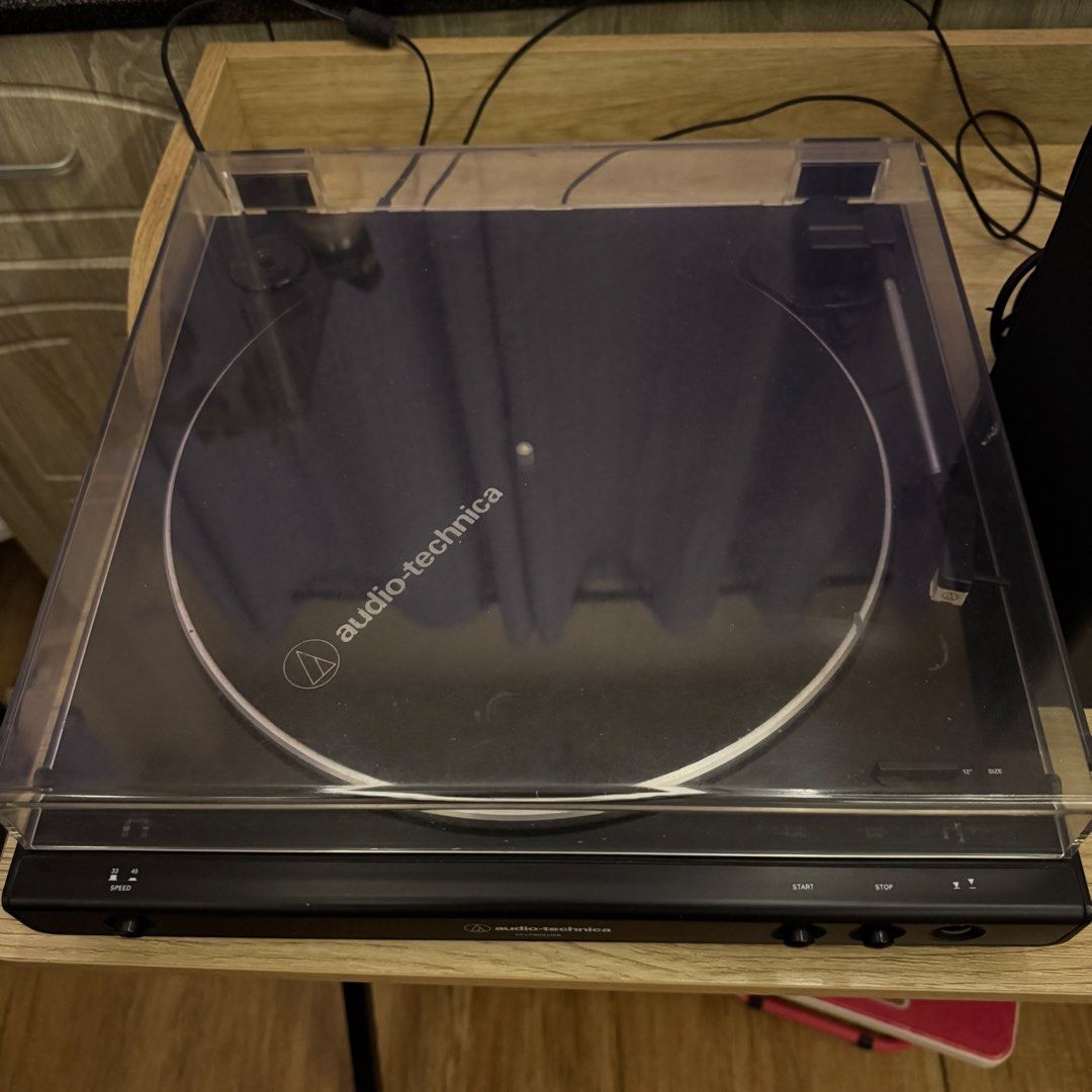 Audio Technica AT LP60XUSB and Logitech Z333 Speaker System (Category: Music Accessories) located in Cainta. Submitted by pinedaandr02341 (Listing ID 1468389660, Image 2). Description: Audio Technica AT LP60XUSB and Logitech Z333 Speaker System 10k php - Sold as set but can do 8.5k if turntable only - Works perfectly with the vinyls I own - Needle cap is missing - A few visible scratches on the dustcover - No box for both turntable and speakers -
