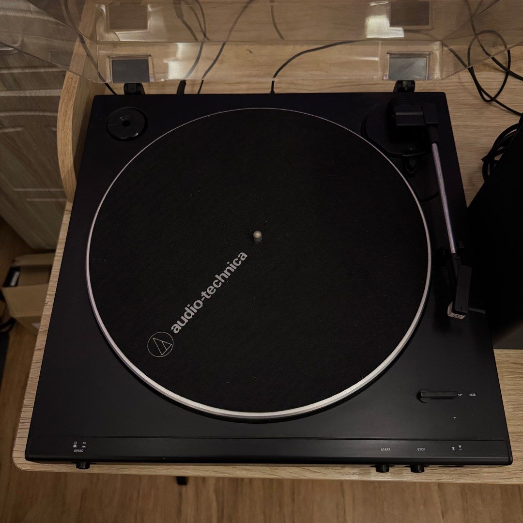Audio Technica AT LP60XUSB and Logitech Z333 Speaker System (Category: Music Accessories) located in Cainta. Submitted by pinedaandr02341 (Listing ID 1468389660, Image 1). Description: Audio Technica AT LP60XUSB and Logitech Z333 Speaker System 10k php - Sold as set but can do 8.5k if turntable only - Works perfectly with the vinyls I own - Needle cap is missing - A few visible scratches on the dustcover - No box for both turntable and speakers -