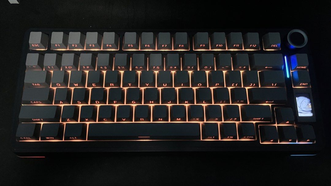 AULA S75 PRO Mechanical Keyboard with Display Screen (Category: Computer Keyboard) located in Manila. Submitted by cansitcanton (Listing ID 1468419122, Image 2). Description: - Model: AULA S75 Pro Mechanical Keyboard - Color: Sleek Black - No Box (Keyboard only).
