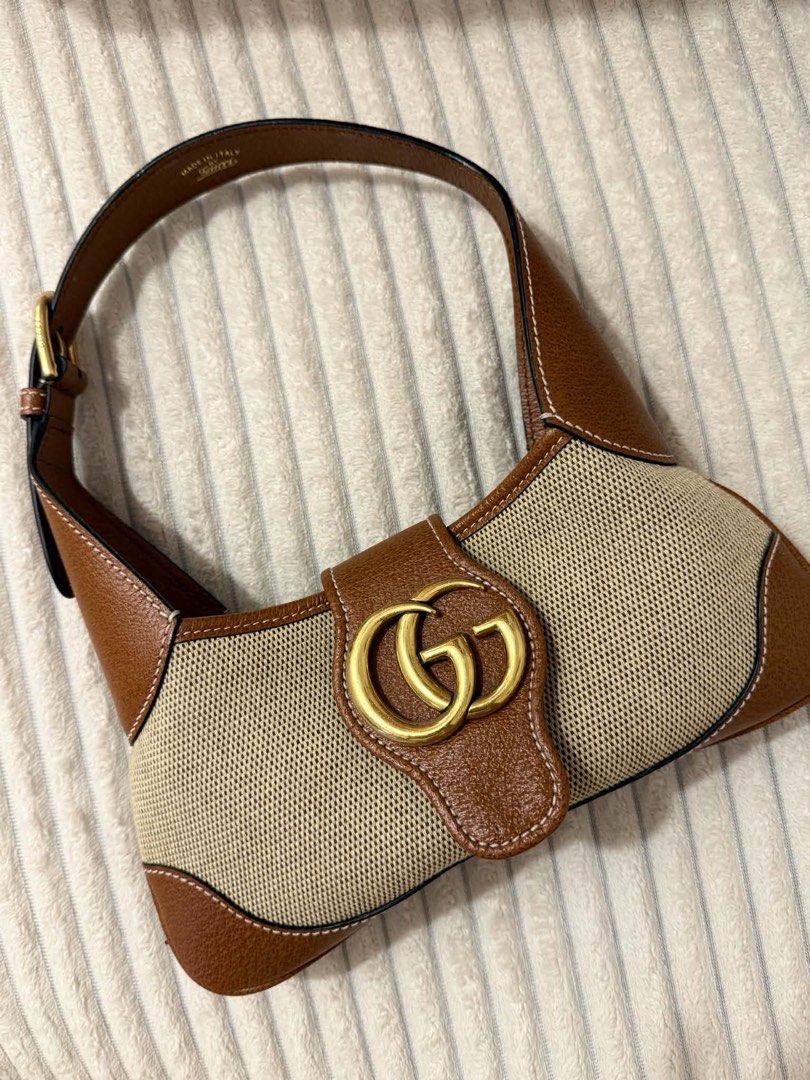 AUTH Gucci GG Aphrodite Canvas Shoulder Bag (Category: Luxury Bags & Wallets) located in Manila. Submitted by chee__llna (Listing ID 1468407045, Image 2). Description: GUCCI APHRODITE SMALL SHOULDER BAG 2023 Collection Excellent Preloved Condition • 2023 Release • Beige Canvas with Brown Leather Trimmings • Signature Gold GG Hardware • Minimal Signs of Use • Well Maintained • Comes with Original Gucci Box • Inclusions as Pictured • Actual Photos 