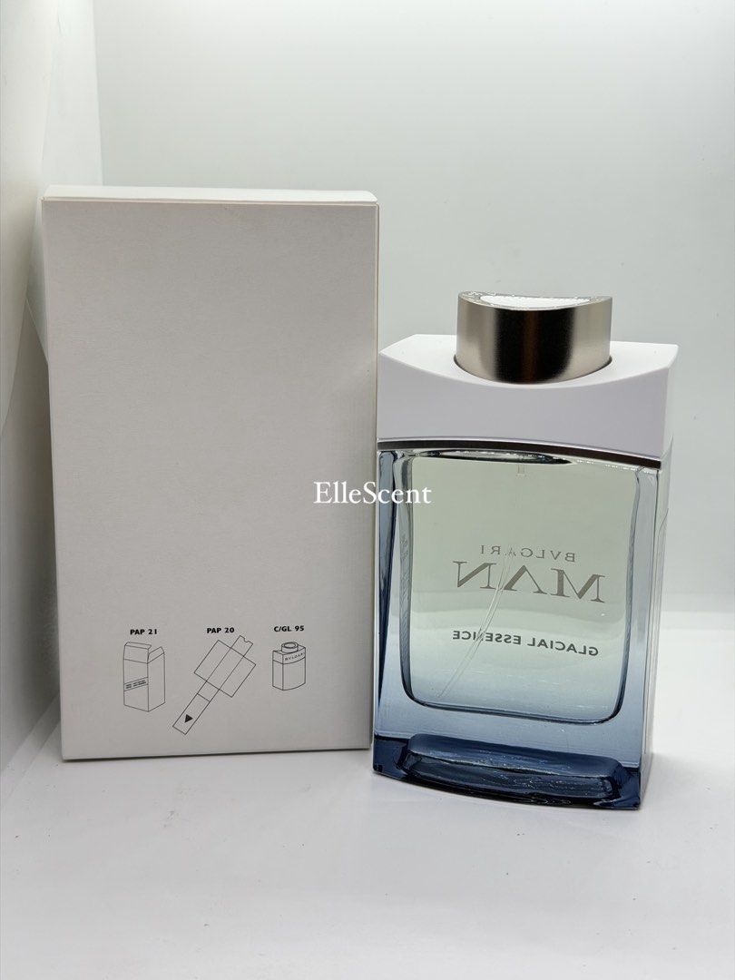 Authentic Bvlgari Man Glacial Essence Tester (Category: Fragrance & Deodorants) located in Mandaluyong City. Submitted by elle_scent (Listing ID 1468468370, Image 3). Description: BVLGARI MAN GLACIAL ESSENCE EDP 100ML — TESTER A sophisticated masculine fragrance with an icy-fresh, aromatic and woody scent! 💙 ✨ Fragrance notes: 🌿 Juniper berries & ginger 🪵 Sandalwood & orris 🤍 Musk, cedar & Clearwood ✔️ 100ml Eau de Parfum ✔️ Made in Italy, as